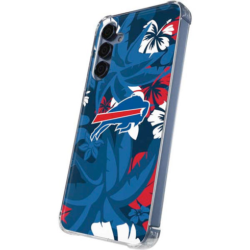 NFL Buffalo Bills Tropical Print Galaxy A35 5G Clear Case